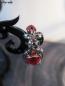 Preview: Gothic Ring "Red Lily" mit Zirkonia Stein