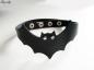 Mobile Preview: Halsband "black Bat Collar" Leder