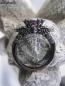 Preview: Ring "Totenliebe" 925er Silber mit lila Zirkonia Stein