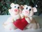 Mobile Preview: Dekofigur Glücksschwein Paar mit Herz