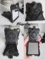 Mobile Preview: Handspiegel black Rose mit Schmetterling Gothic Stil