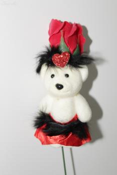 Love Teddy mit roter Rose
