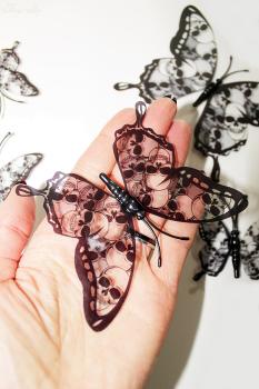 Set Totenkopf-Schmetterlinge transparent