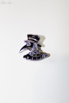 Anstecker Pin "black Crow" Metall Brosche