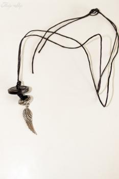Lederband "Protection Wings" Halskette