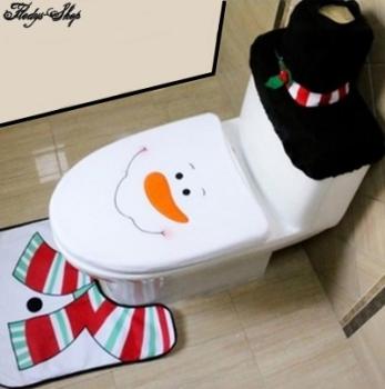 Weihnachtsdeko Bad WC Schneeman Verkleidung 3'er Set