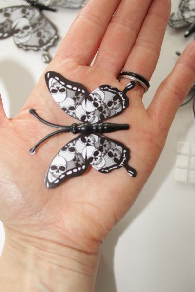 Wanddeko Set Totenkopf-Schmetterlinge