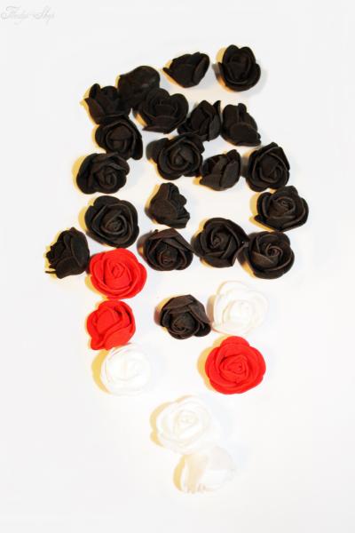 10 Rosen Köpfe künstliche Schaumstoff Blumen