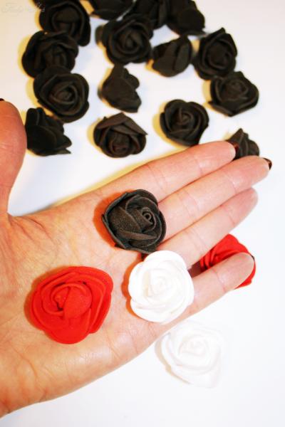 10 Rosen Köpfe künstliche Schaumstoff Blumen