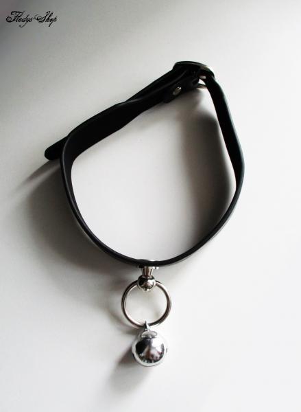 Lederhalsband Fetish-Style mit Ring & Glocke