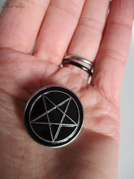 Anstecker Pin "Pentagramm" Metall Brosche
