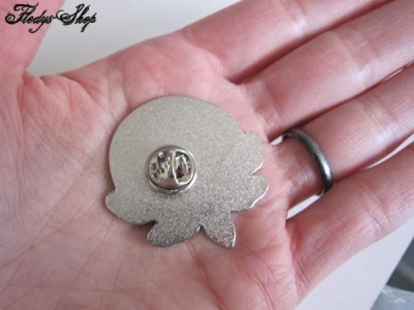 Anstecker Pin "Motte mit Mond" Metall Brosche