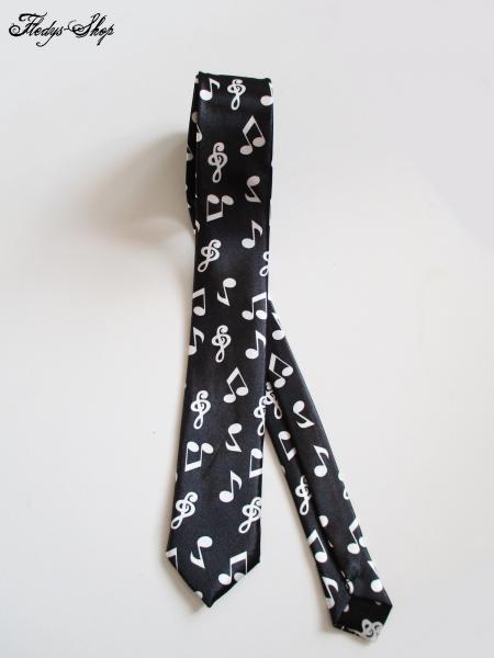 Krawatte schwarz Noten Design