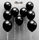 10 schwarze Luftballons Naturlatex Ballons