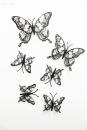 Wanddeko Set Totenkopf-Schmetterlinge